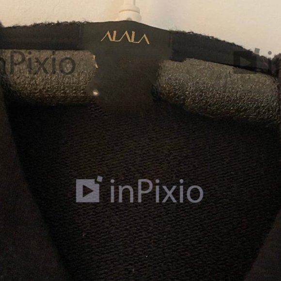 ALAIA Black Hooded Cropped Sweatshirt Size L Very Good Condition - Picture 2 of 5